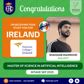Congrats to Mr Shahzaib on getting irish study visa